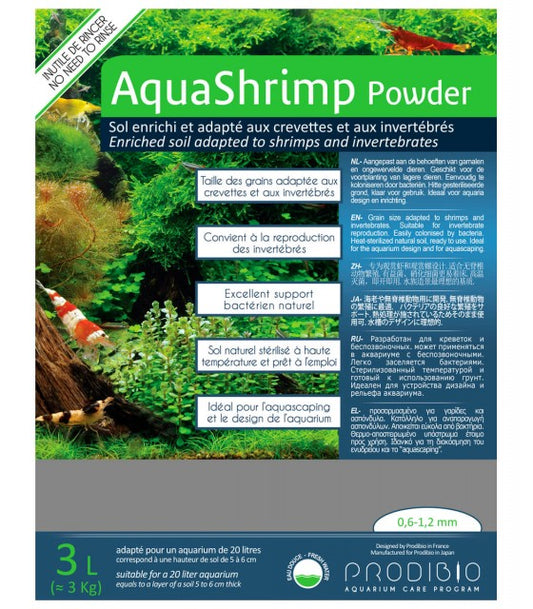 PRODIBIO - AquaShrimp Powder 3 kg + Bacterkit soil 6 ampolle